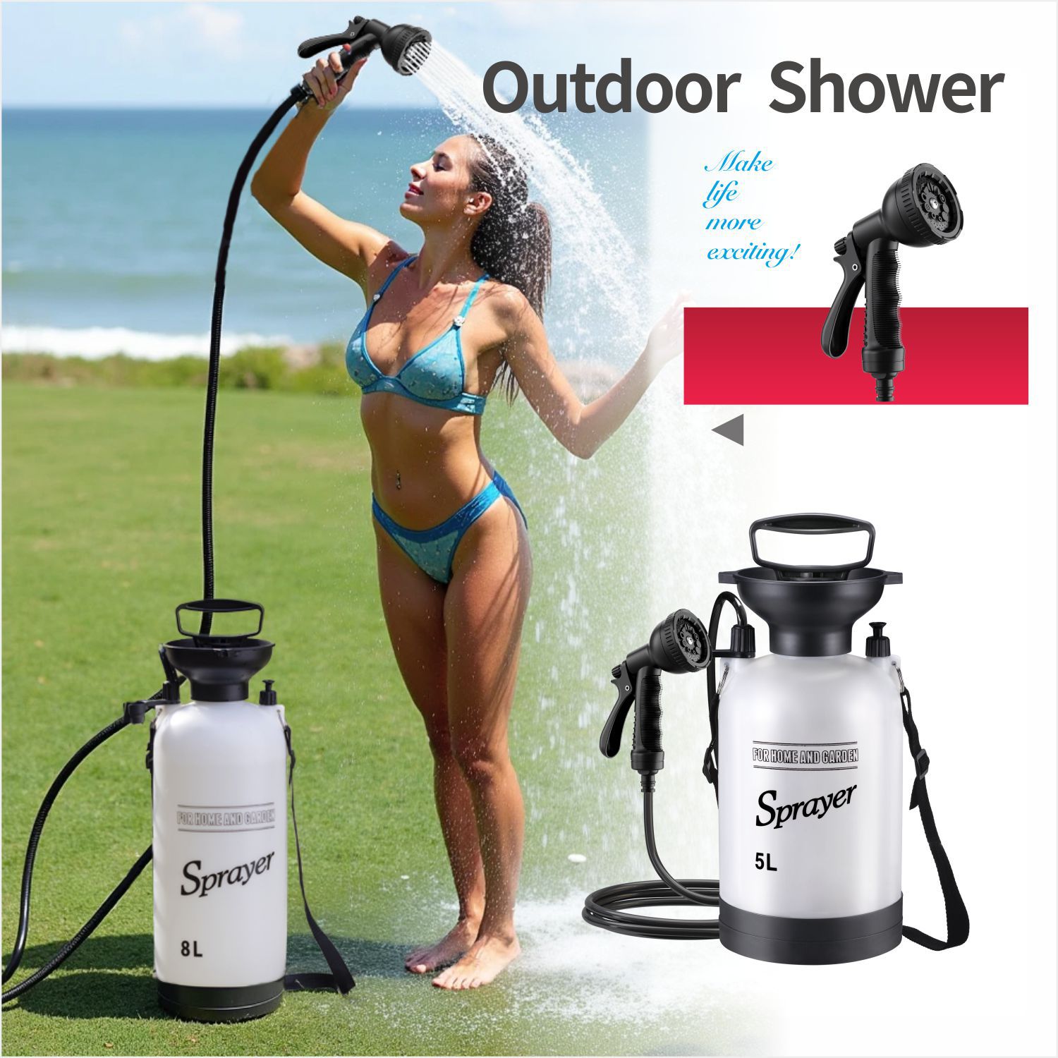 Sports Equipment Disinfectant Spray - Pulverizador de presión manual de 3/8L,