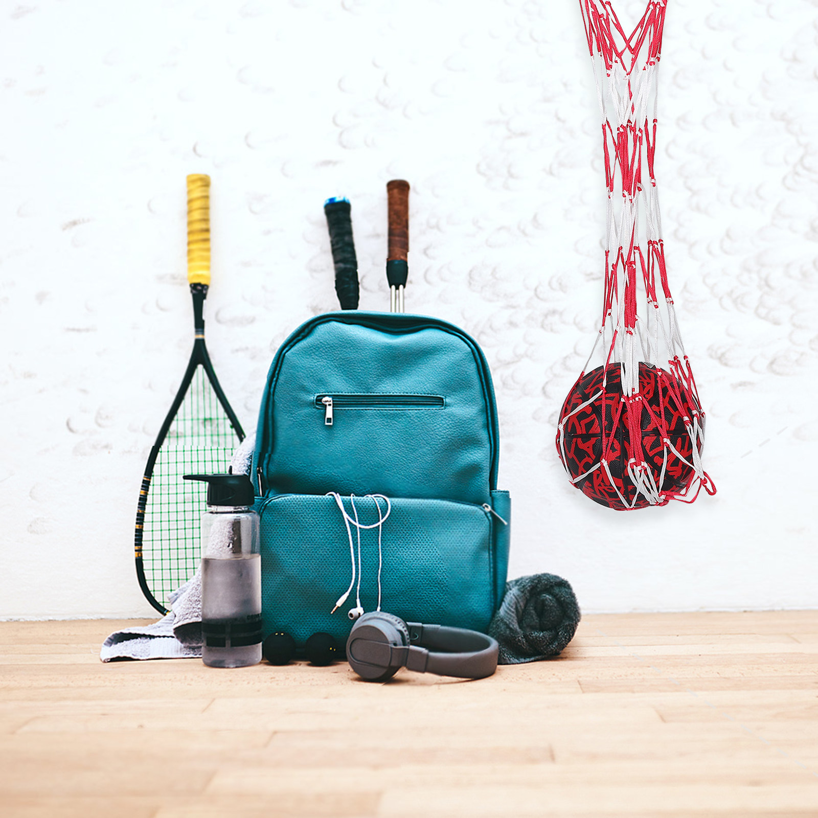 Sports Equipment Holder - Bolsa de malla para almacenamiento de