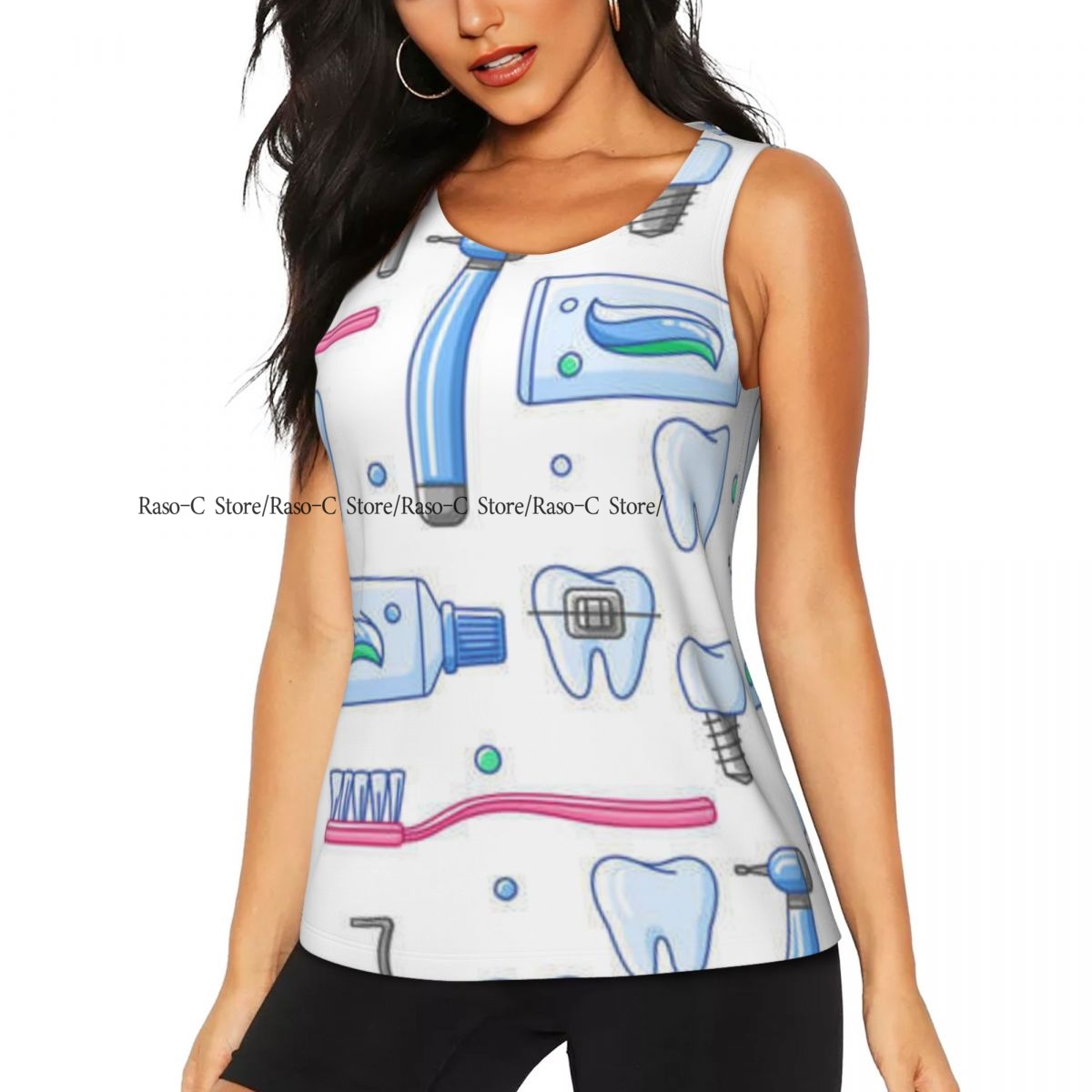 Sports Equipment Background - Top Deportivo Sexy para Mujer, para