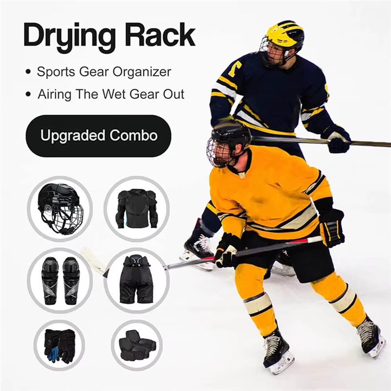 Sports Equipment Drying Rack - Organizador de equipo de hockey A89E