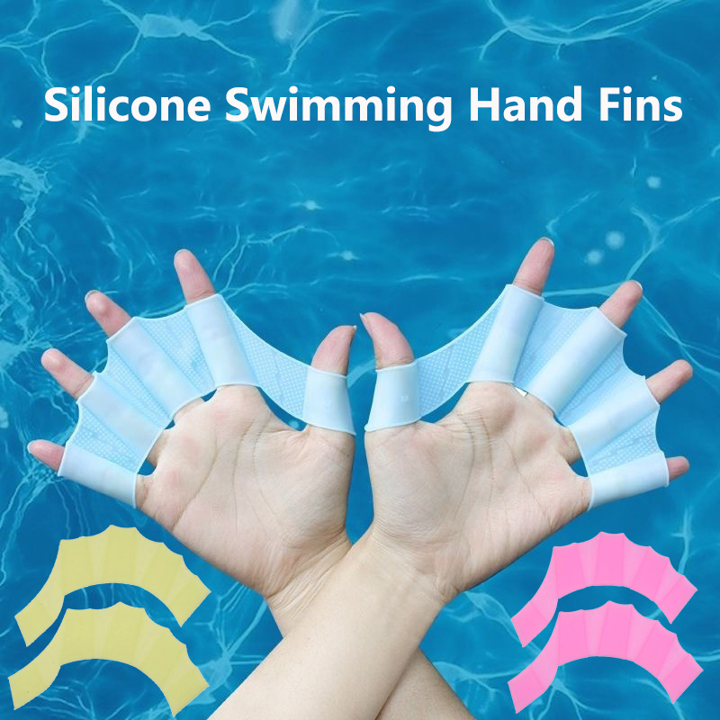 Aletas de mano de silicona par - Sports Equipment 7 Year Old reseña y precio
