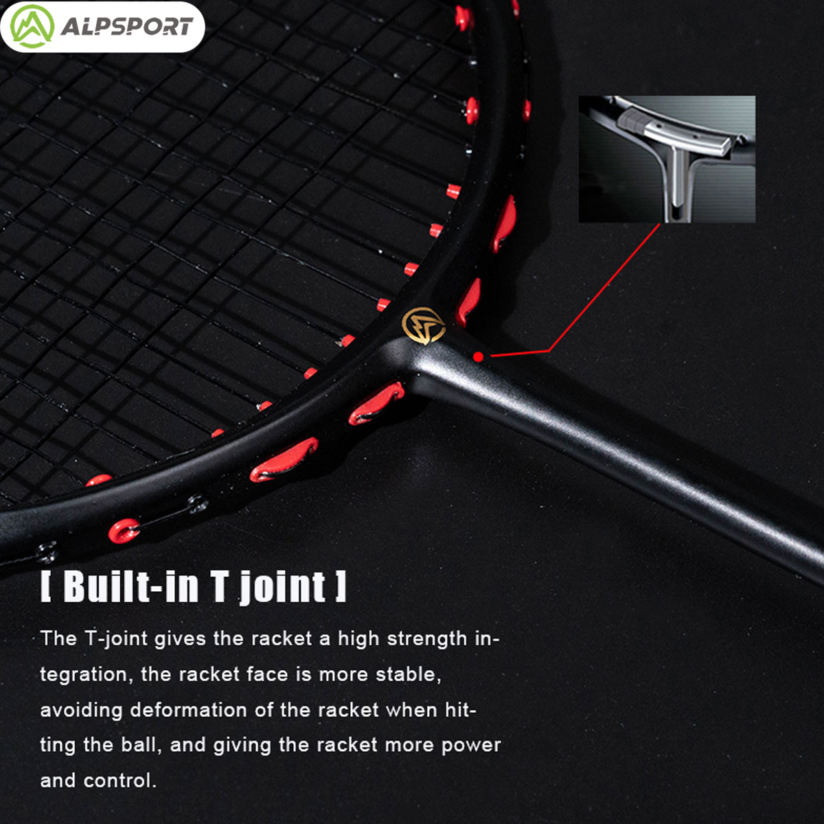 Alpsport MH-V5 5U 75g Ondulado - Badminton Racket Carbon reseña y precio